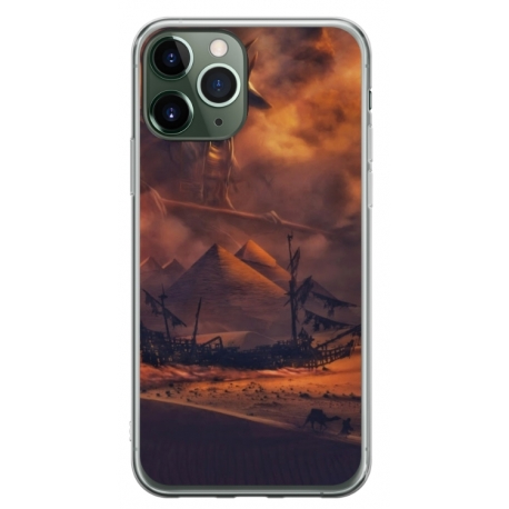 Husa personalizata tip carcasa HQPrint pentru Apple iPhone 11 Pro Max, model Anubis, multicolor, S1D1M0281