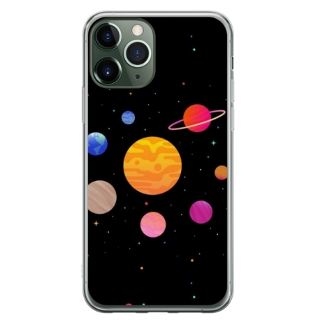 Husa personalizata tip carcasa HQPrint pentru Apple iPhone 11 Pro Max, model Colorful Galaxy, multicolor, S1D1M0283