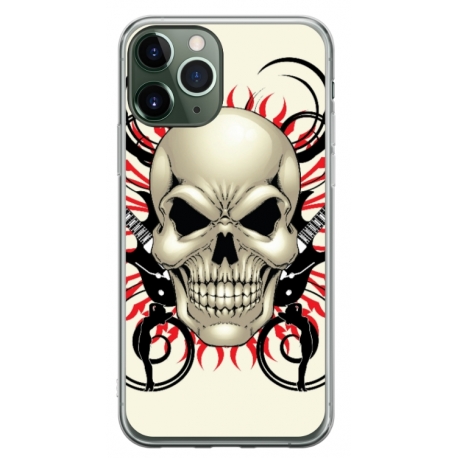 Husa personalizata tip carcasa HQPrint pentru Apple iPhone 11 Pro Max, model Skull 1, multicolor, S1D1M0284