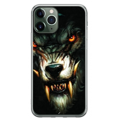 Husa personalizata tip carcasa HQPrint pentru Apple iPhone 11 Pro Max, model Wolf, multicolor, S1D1M0286