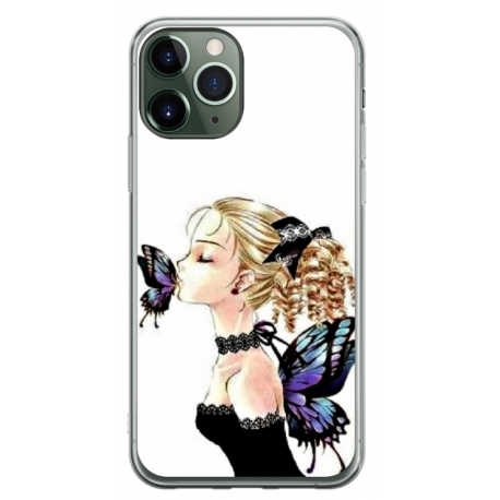 Husa personalizata tip carcasa HQPrint pentru Apple iPhone 11 Pro Max, model Butterfly Fairy, multicolor, S1D1M0294