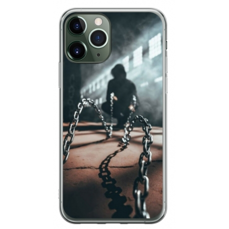 Husa personalizata tip carcasa HQPrint pentru Apple iPhone 11 Pro Max, model Chain Man, multicolor, S1D1M0296