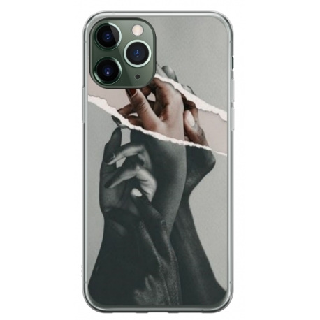 Husa personalizata tip carcasa HQPrint pentru Apple iPhone 11 Pro Max, model Black and White Hands, multicolor, S1D1M0300