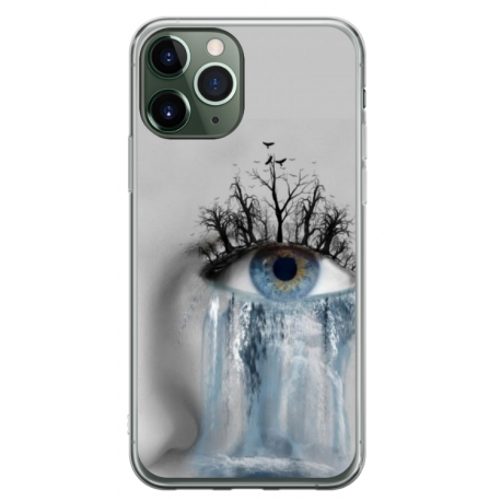 Husa personalizata tip carcasa HQPrint pentru Apple iPhone 11 Pro Max, model Teary Eye, multicolor, S1D1M0307
