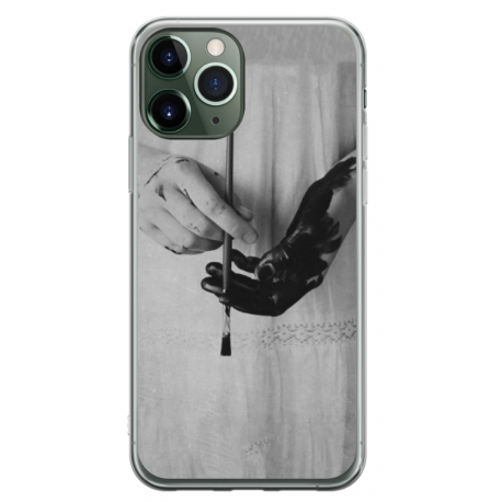 Husa personalizata tip carcasa HQPrint pentru Apple iPhone 11 Pro Max, model Black Paint, multicolor, S1D1M0336