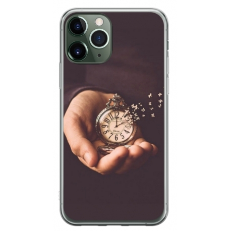 Husa personalizata tip carcasa HQPrint pentru Apple iPhone 11 Pro Max, model Time Flies 1, multicolor, S1D1M0364