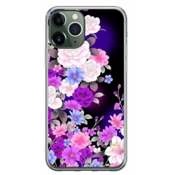 Husa personalizata tip carcasa HQPrint pentru Apple iPhone 11 Pro, model Flowers 3, multicolor, S1D1M0039