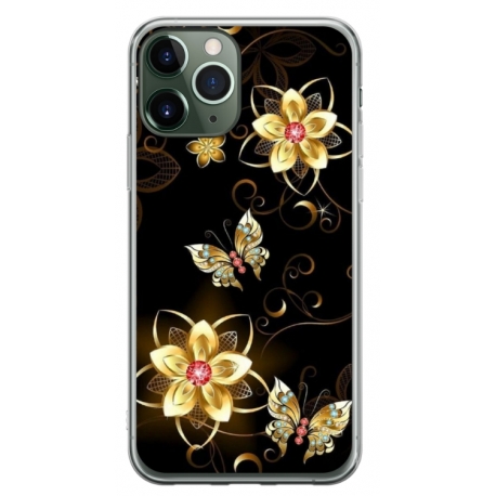 Husa personalizata tip carcasa HQPrint pentru Apple iPhone 11 Pro, model Butterfly 5, multicolor, S1D1M0042