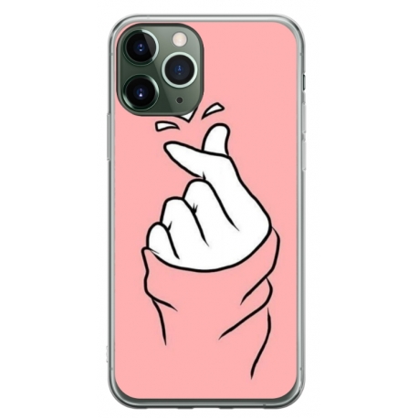 Husa personalizata tip carcasa HQPrint pentru Apple iPhone 11 Pro, model Heart Snap, multicolor, S1D1M0285
