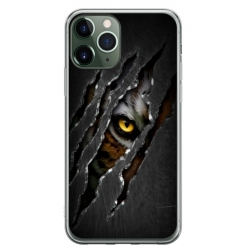 Husa personalizata tip carcasa HQPrint pentru Apple iPhone 11 Pro, model Hidden Tiger, multicolor, S1D1M0332
