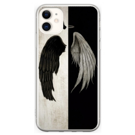 Husa personalizata tip carcasa HQPrint pentru Apple iPhone 11, model Angel Wings, multicolor, S1D1M0004