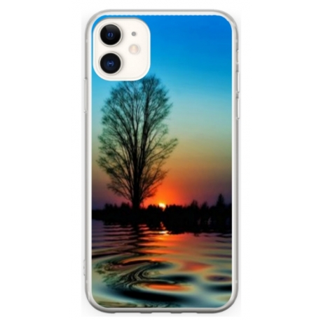Husa personalizata tip carcasa HQPrint pentru Apple iPhone 11, model Apus, multicolor, S1D1M0006