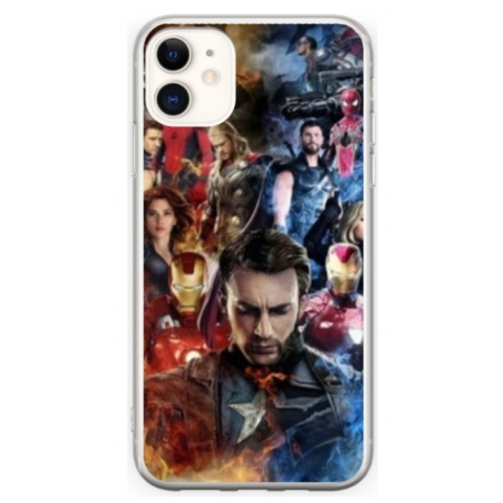 Husa personalizata tip carcasa HQPrint pentru Apple iPhone 11, model Avengers Endgame, multicolor, S1D1M0009