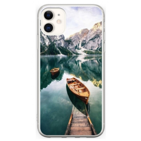 Husa personalizata tip carcasa HQPrint pentru Apple iPhone 11, model Boats, multicolor, S1D1M0024