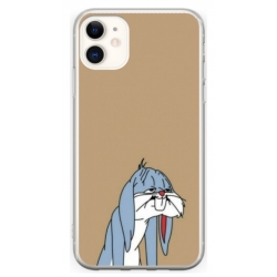 Husa personalizata tip carcasa HQPrint pentru Apple iPhone 11, model Tired Bunny, multicolor, S1D1M0027