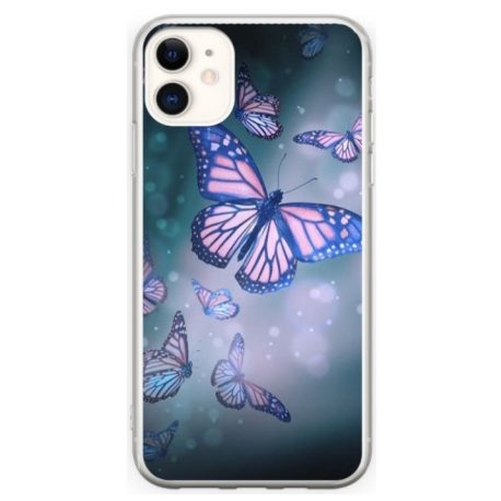 Husa personalizata tip carcasa HQPrint pentru Apple iPhone 11, model Butterfly 1, multicolor, S1D1M0028