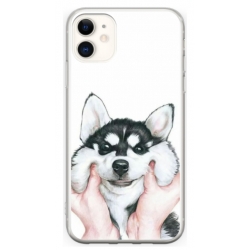 Husa personalizata tip carcasa HQPrint pentru Apple iPhone 11, model Fluffy Dog, multicolor, S1D1M0033