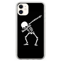 Husa personalizata tip carcasa HQPrint pentru Apple iPhone 11, model Dab Skeleton, multicolor, S1D1M0034
