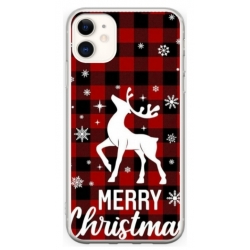 Husa personalizata tip carcasa HQPrint pentru Apple iPhone 11, model Merry Christmas Reindeer 2, multicolor, S1D1M0050