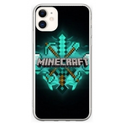 Husa personalizata tip carcasa HQPrint pentru Apple iPhone 11, model Minecraft 2, multicolor, S1D1M0126