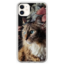 Husa personalizata tip carcasa HQPrint pentru Apple iPhone 11, model Cat 1, multicolor, S1D1M0143
