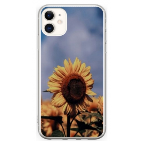 Husa personalizata tip carcasa HQPrint pentru Apple iPhone 11, model Sunflower 1, multicolor, S1D1M0193
