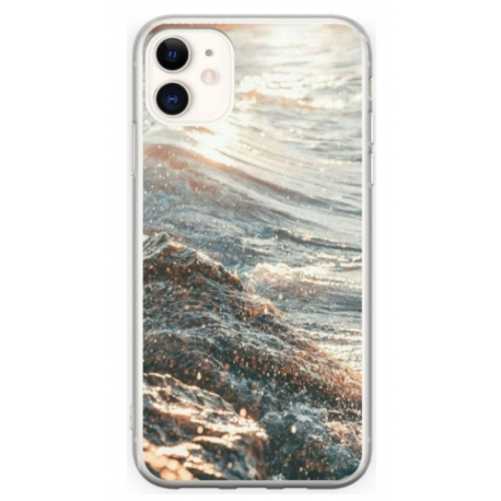Husa personalizata tip carcasa HQPrint pentru Apple iPhone 11, model Ocean Water 1 , multicolor, S1D1M0200