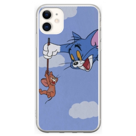 Husa personalizata tip carcasa HQPrint pentru Apple iPhone 11, model Tom and Jerry 1, multicolor, S1D1M0203