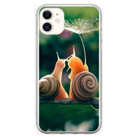 Husa personalizata tip carcasa HQPrint pentru Apple iPhone 11, model Snail, multicolor, S1D1M0231