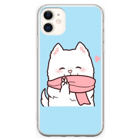 Husa personalizata tip carcasa HQPrint pentru Apple iPhone 11, model Cute Puppy, multicolor, S1D1M0232