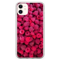 Husa personalizata tip carcasa HQPrint pentru Apple iPhone 11, model Zmeura, multicolor, S1D1M0234