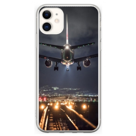 Husa personalizata tip carcasa HQPrint pentru Apple iPhone 11, model Airplane Landing, multicolor, S1D1M0266