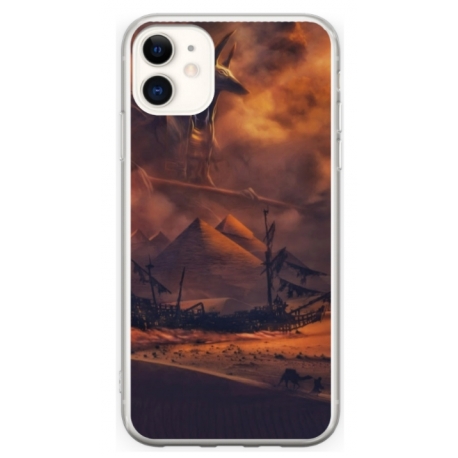 Husa personalizata tip carcasa HQPrint pentru Apple iPhone 11, model Anubis, multicolor, S1D1M0281