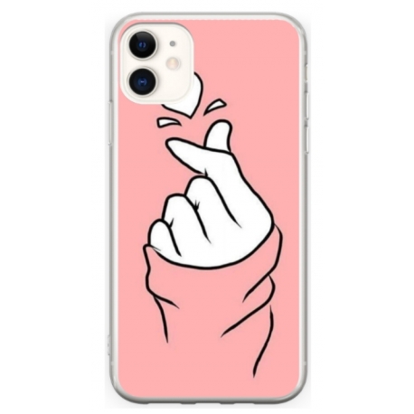 Husa personalizata tip carcasa HQPrint pentru Apple iPhone 11, model Heart Snap, multicolor, S1D1M0285