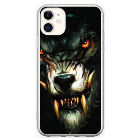 Husa personalizata tip carcasa HQPrint pentru Apple iPhone 11, model Wolf, multicolor, S1D1M0286