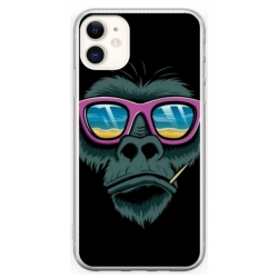 Husa personalizata tip carcasa HQPrint pentru Apple iPhone 11, model Gorilla, multicolor, S1D1M0288