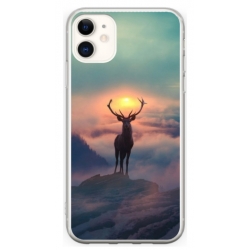 Husa personalizata tip carcasa HQPrint pentru Apple iPhone 11, model Antlers, multicolor, S1D1M0303