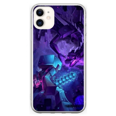 Husa personalizata tip carcasa HQPrint pentru Apple iPhone 11, model Ender Dragon, multicolor, S1D1M0304
