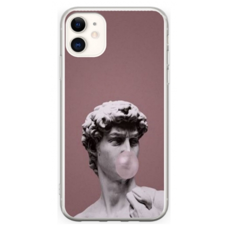 Husa personalizata tip carcasa HQPrint pentru Apple iPhone 11, model Bubble Gum Statue, multicolor, S1D1M0317