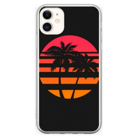 Husa personalizata tip carcasa HQPrint pentru Apple iPhone 11, model Beach View 3, multicolor, S1D1M0337