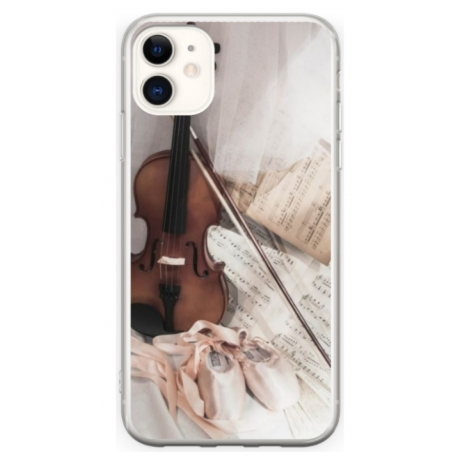 Husa personalizata tip carcasa HQPrint pentru Apple iPhone 11, model Violon, multicolor, S1D1M0371
