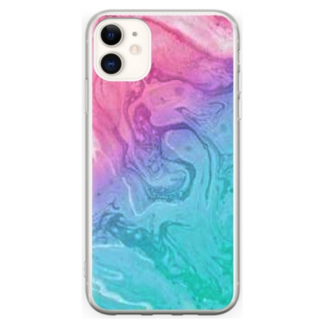 Husa personalizata tip carcasa HQPrint pentru Apple iPhone 11, model Colorful Mess, multicolor, S1D1M0374