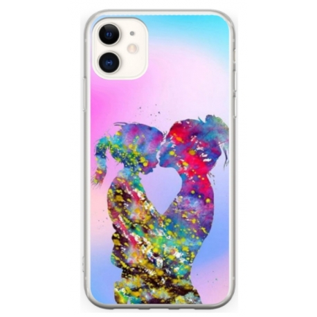Husa personalizata tip carcasa HQPrint pentru Apple iPhone 11, model Colorful Love, multicolor, S1D1M0376