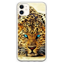Husa personalizata tip carcasa HQPrint pentru Apple iPhone 11, model Cheetah, multicolor, S1D1M0382