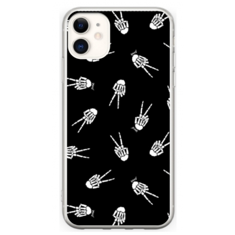 Husa personalizata tip carcasa HQPrint pentru Apple iPhone 11, model OK Skelly, multicolor, S1D1M0388