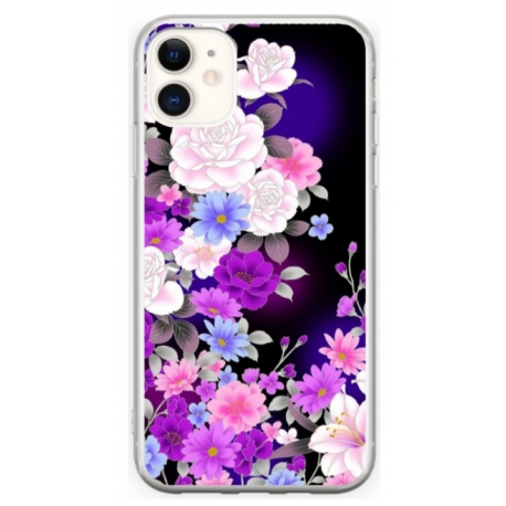 Husa personalizata tip carcasa HQPrint pentru Apple iPhone 12 Mini, model Flowers 3, multicolor, S1D1M0039