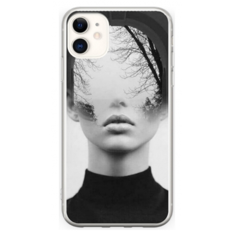 Husa personalizata tip carcasa HQPrint pentru Apple iPhone 12 Mini, model Abstract Lady, multicolor, S1D1M0066