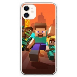 Husa personalizata tip carcasa HQPrint pentru Apple iPhone 12 Mini, model Minecraft 1, multicolor, S1D1M0125