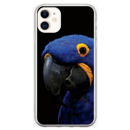 Husa personalizata tip carcasa HQPrint pentru Apple iPhone 12 Mini, model Blue Parrot, multicolor, S1D1M0145
