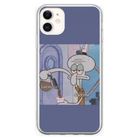 Husa personalizata tip carcasa HQPrint pentru Apple iPhone 12 Mini, model Squidward 1, multicolor, S1D1M0161